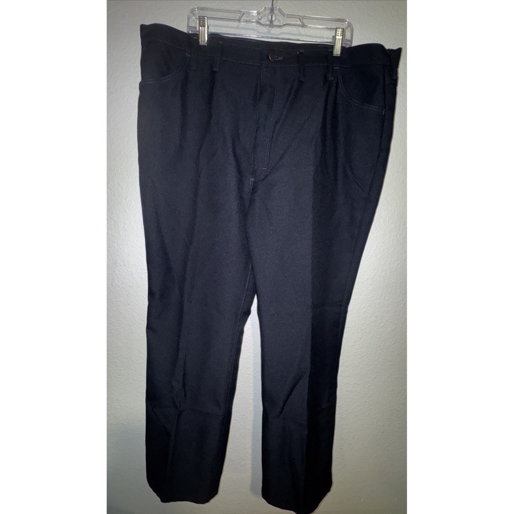 Wrangler Wrancher Black Dress Jeans Men's Size 42 Tag Says  (46X30 )Slim Fit